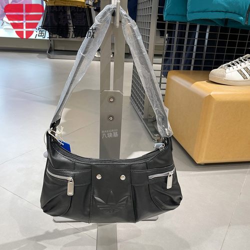 阿迪达斯三叶草女包2025冬季新款时尚简约随性百搭腋下挎包KF4485