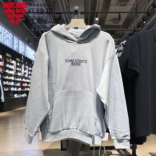 阿迪达斯男装2025冬季刺绣印花加绒保暖宽松连帽卫衣套头衫KC2782