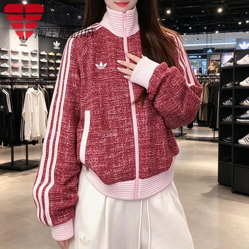 三叶草女装花纱复古立领夹克外套
