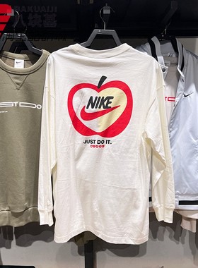 Nike耐克女装2025春季情人节限定背面印花圆领长袖T恤 IB1670-133