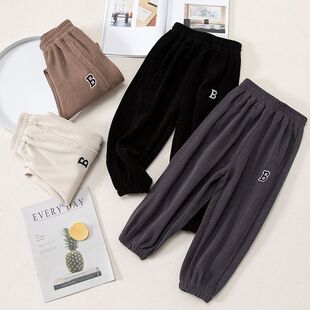 中大童舒适长裤 儿童春秋裤 男女童休闲外穿运动裤 百搭束脚裤 子时尚