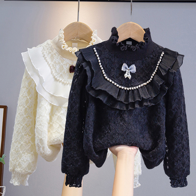 女童打底衫秋冬款纯棉长袖T恤