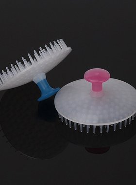 日本进口 MAKOTO圆形洗头刷头部按摩止痒活化头皮洗发刷2个装