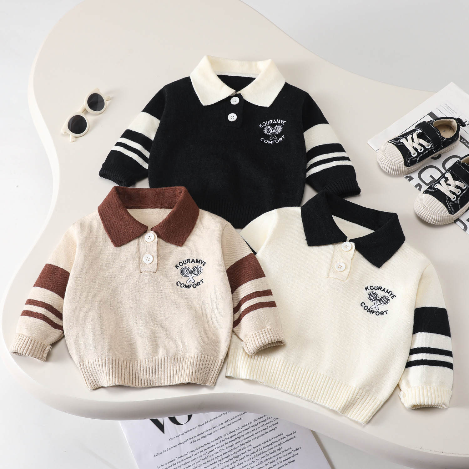 2025新款毛衣韩版场次男女通用贸易跨境爆款洋气婴儿童长袖男女款