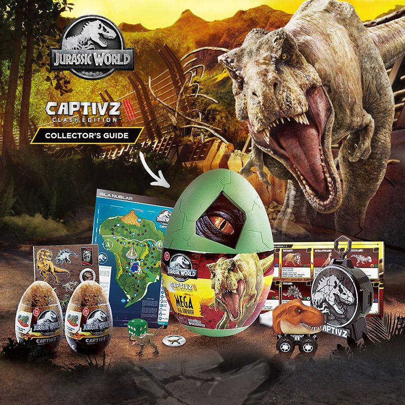 侏罗纪世界重生侏罗纪世界仿真3D大恐龙蛋盲盒男孩奇趣史莱姆拼装