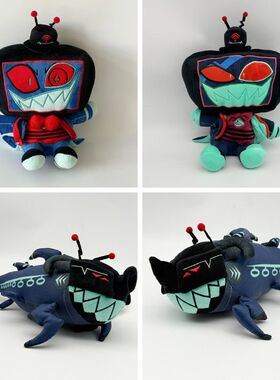 地狱客栈跨境Hazbin Hotel极恶老大地狱客栈毛绒公仔极恶鲨鱼沃克