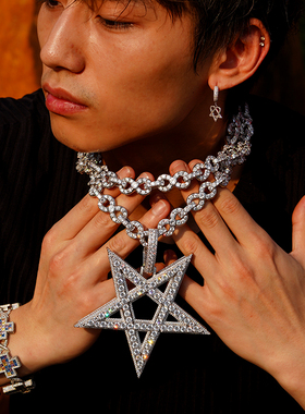 NICEPOWER carti同款满钻五芒星吊坠