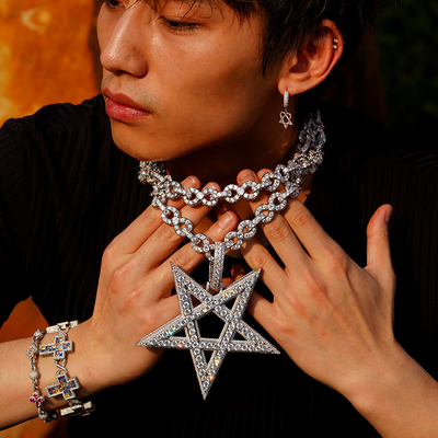 NICEPOWER carti同款满钻五芒星吊坠