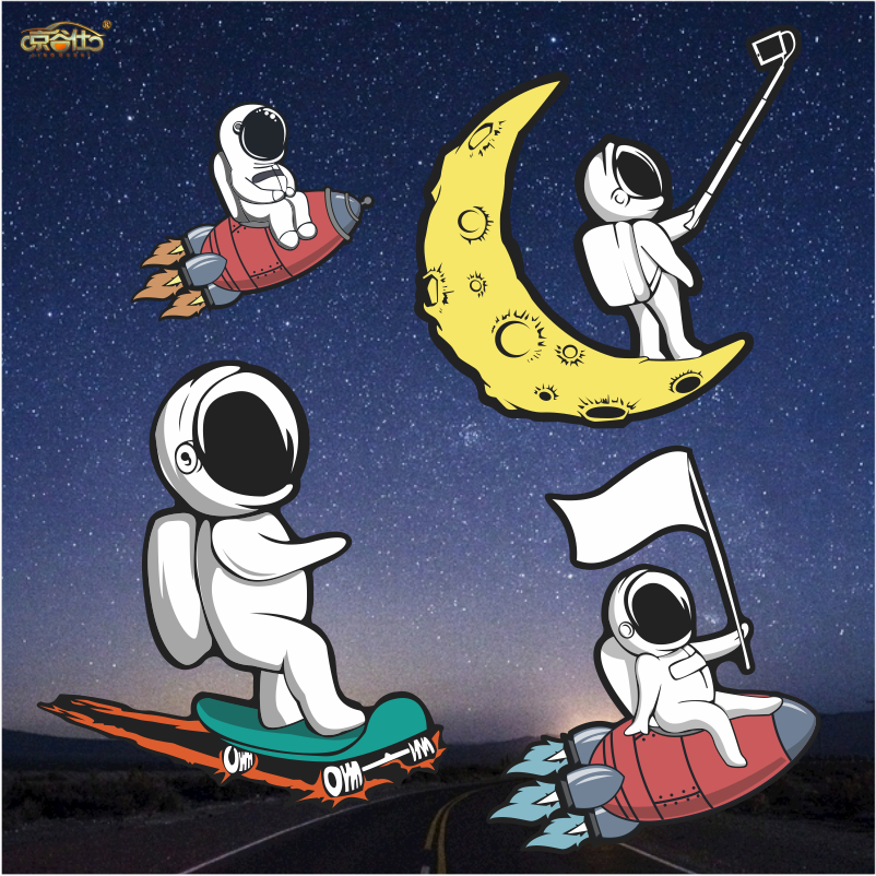 jdm恶搞宇航员改装油箱盖车窗贴