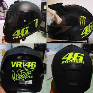 46号罗西摩托车版画装饰贴花魔爪头盔防水网红个性改装装饰贴纸