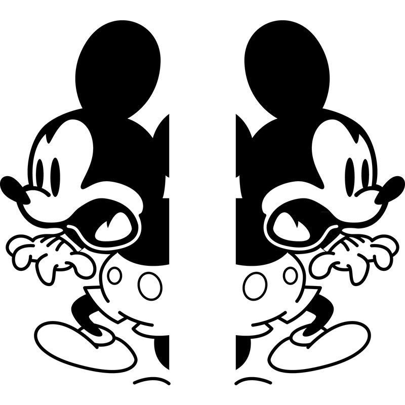 可爱惊讶米奇个性创意车身贴纸