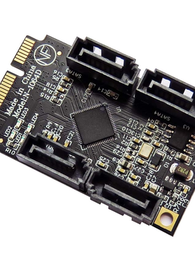 ASM1064全高Mini PCIE转to 4口SATA3.0转接卡adapter支持黑白群晖