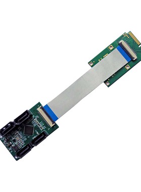 ASM1064 Mini PCIE转4个SATA3.0转接卡adapter延长线支持黑白群晖