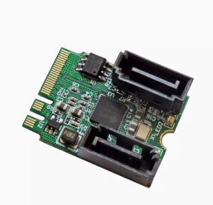 JMB582 M.2 WIFI接口转2口SATA转接卡adapter