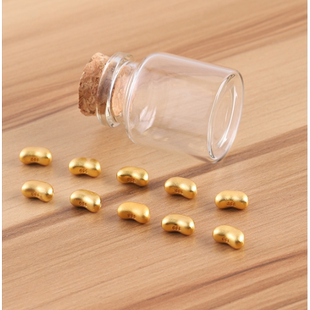 黄金豆透明玻璃瓶迷你瓶小物件储存罐 金豆豆收纳瓶金豆子小空瓶装