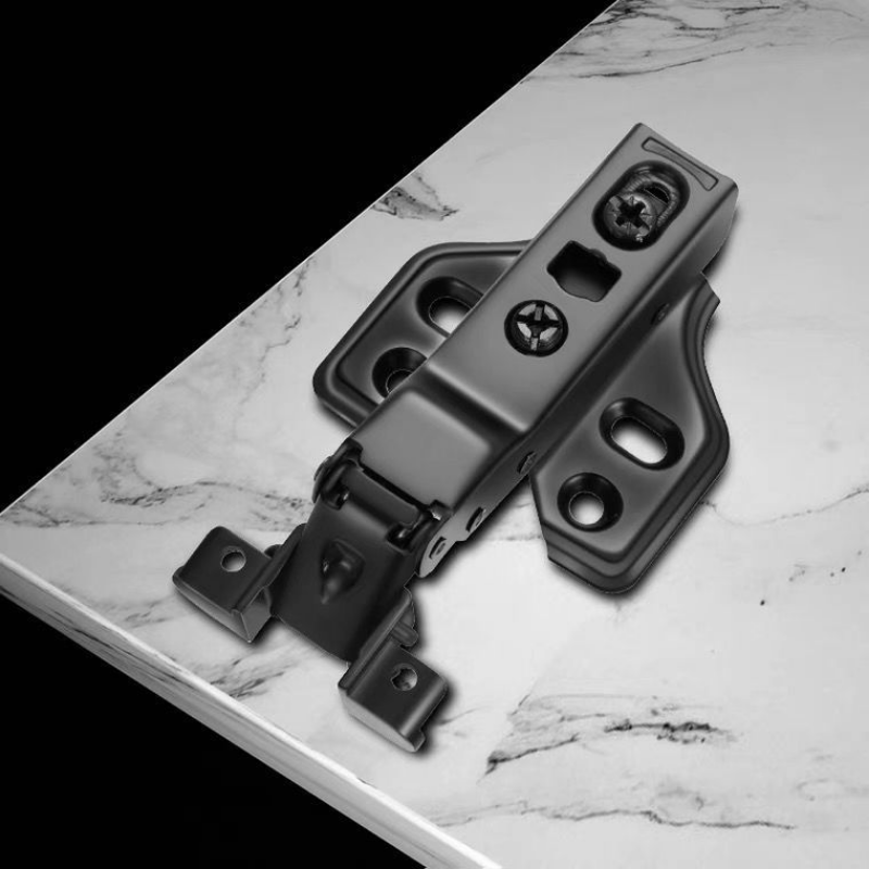 铝框玻璃门铰链柜门酒柜铝框门液压阻尼缓冲中弯极简玻璃门合页