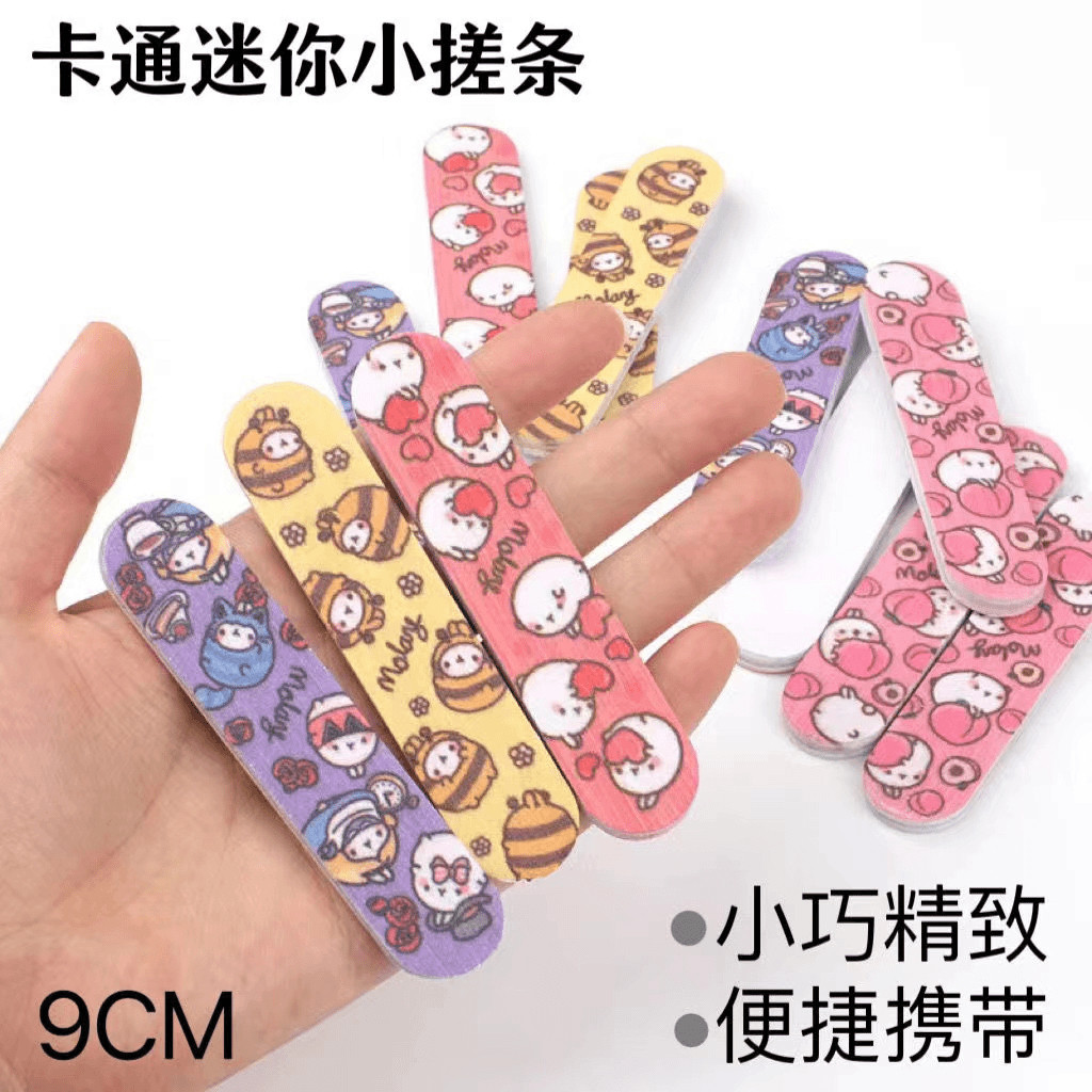 卡通兔子可爱美甲搓条打磨条指甲锉条修甲修型专用美甲产品迷你