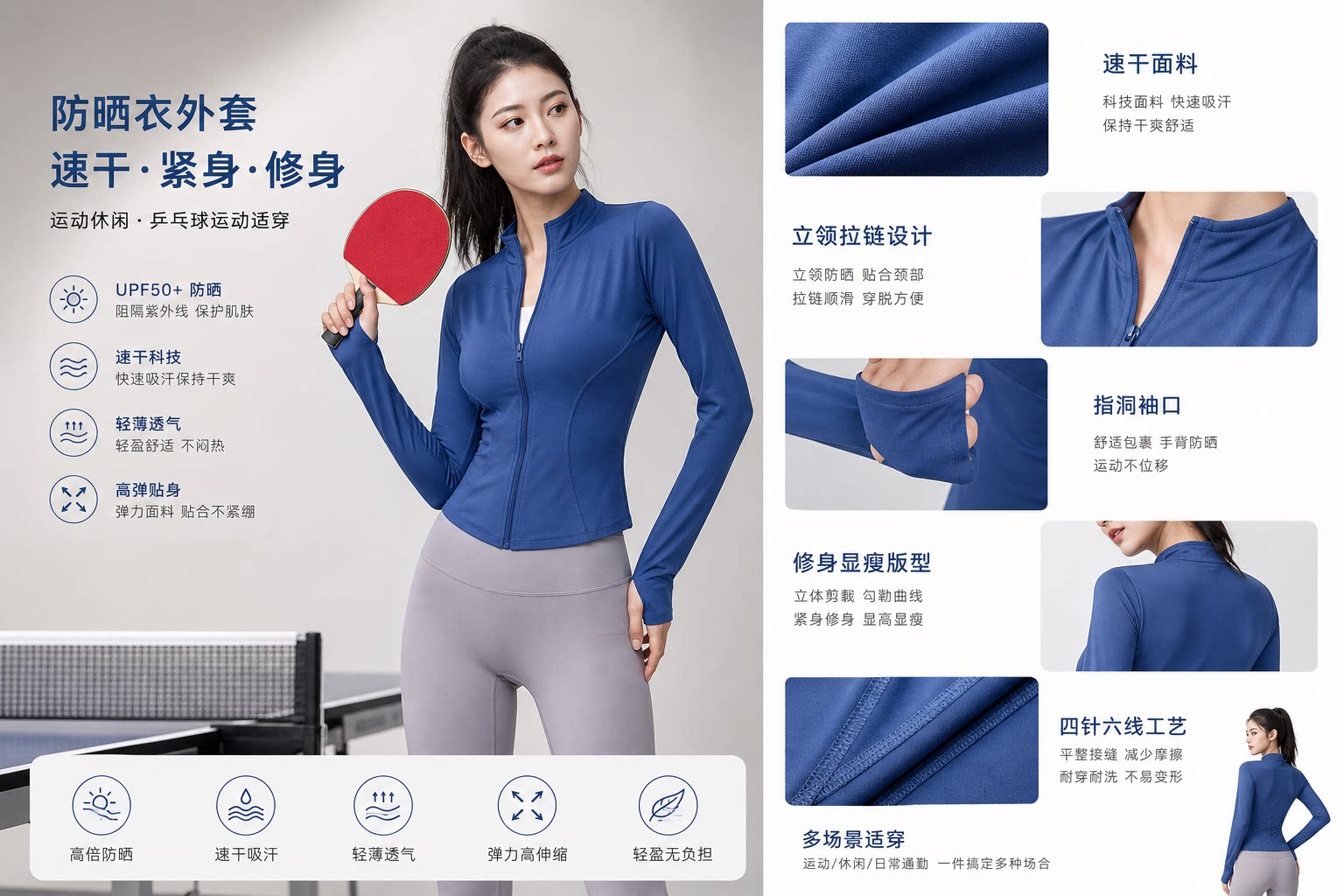 瑜伽服外套女速干跑步裸感运动上衣防晒骑行服紧身秋冬健身网球服