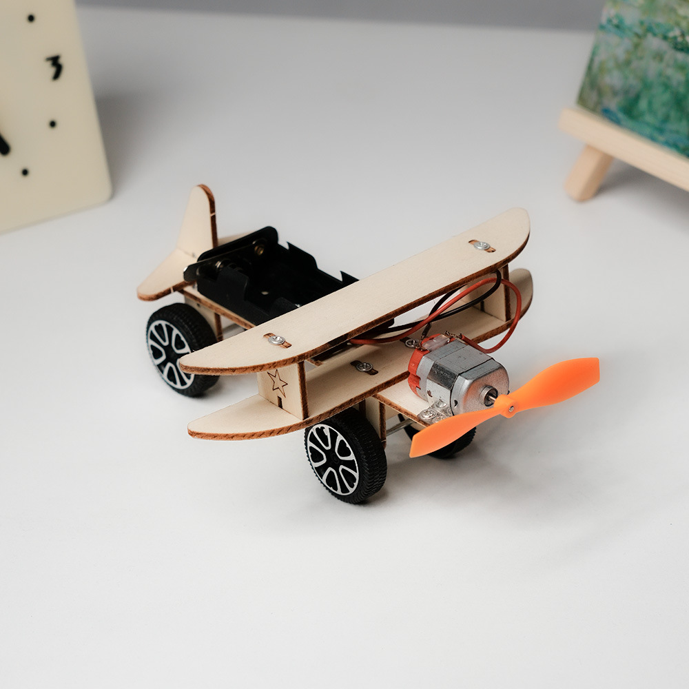 科技小制作电动滑行飞机DIY手工信天翁飞机模型实验材料学生玩具