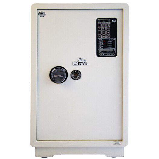 富甲新款jam72n型有钥匙白色家用办公电子密码防盗保险柜深圳送货