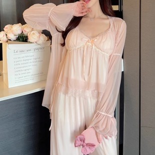 彭裳裳【花前月下】睡衣女套装性感薄款时尚甜美秋季轻奢宽松新款