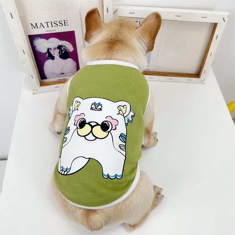 法斗背心薄款夏老虎印花狗狗衣服