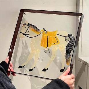 非遗皮影摆件茶马古道皮影装饰挂画白龙马绘本皮影收藏中国风礼物