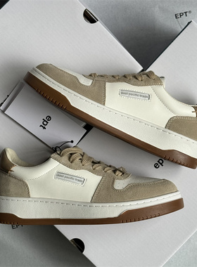 ept来咯~系带厚底真皮运动休闲板鞋女韩版拼色经典百搭小白鞋ins