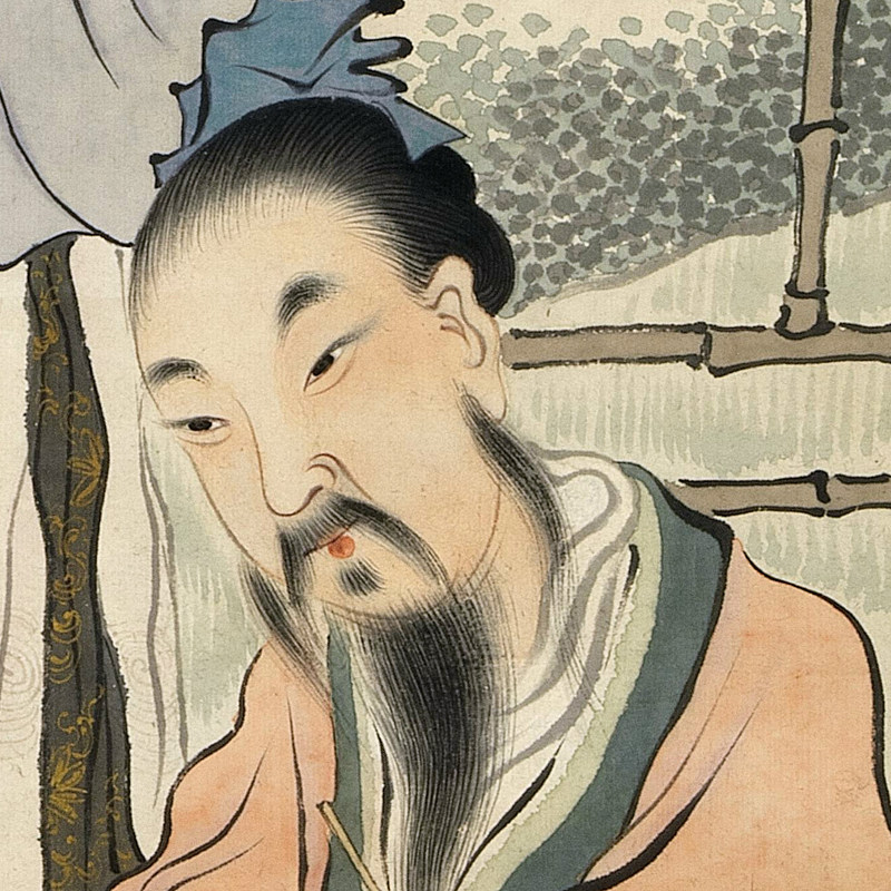 黄山寿人物四临条布传统屏仕女高士图摹范本中式装饰画agc艺术绢