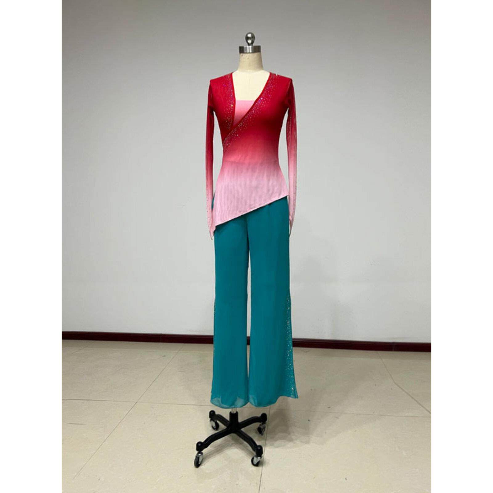 十三届桃李杯胶州秧歌组合舞蹈服女民间舞蹈纱衣练功服裤表演演出