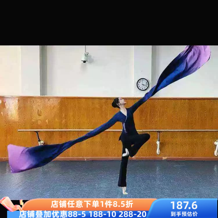 北舞同款身韵巡礼袖舞蹁跹水袖服装表演演出集训练功服翩袖甩袖舞