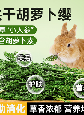 25年烘干胡萝卜缨兔子龙猫荷兰猪牧草开胃理气美毛明目干草500克