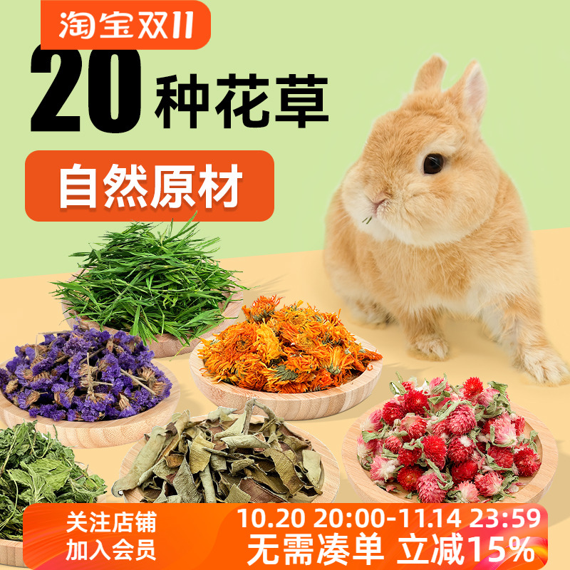 潇洒小宠花草除臭助消化50g兔子