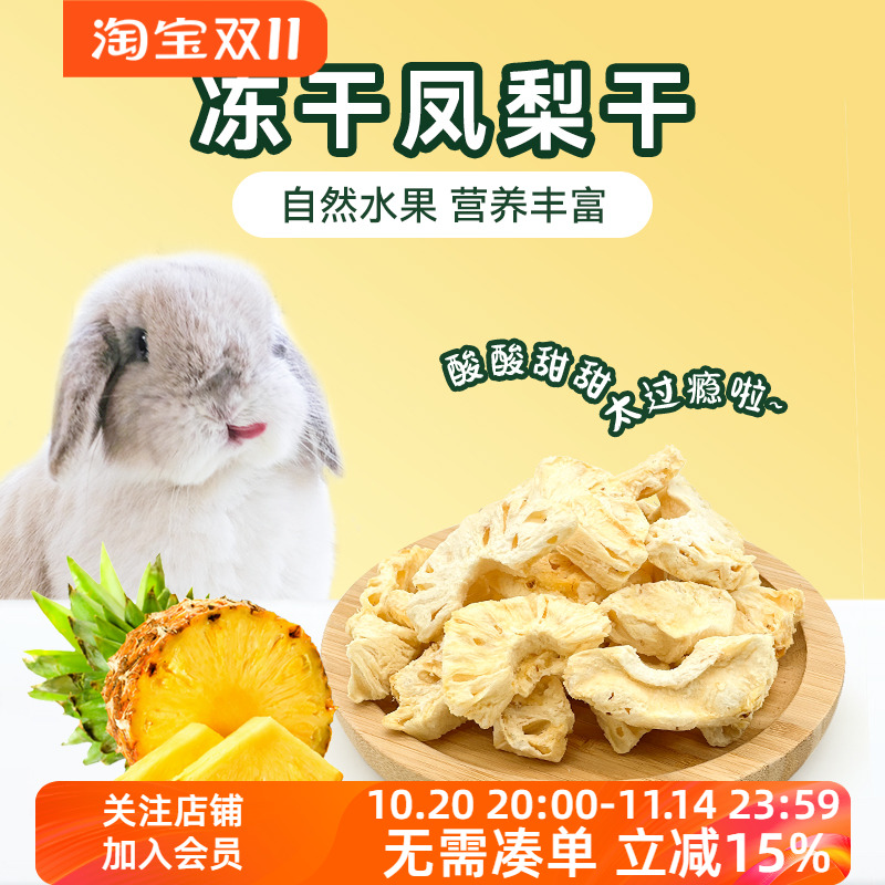 【潇洒小宠】冻干凤梨脆片 兔子 荷兰猪 仓鼠天然健康水果干10g
