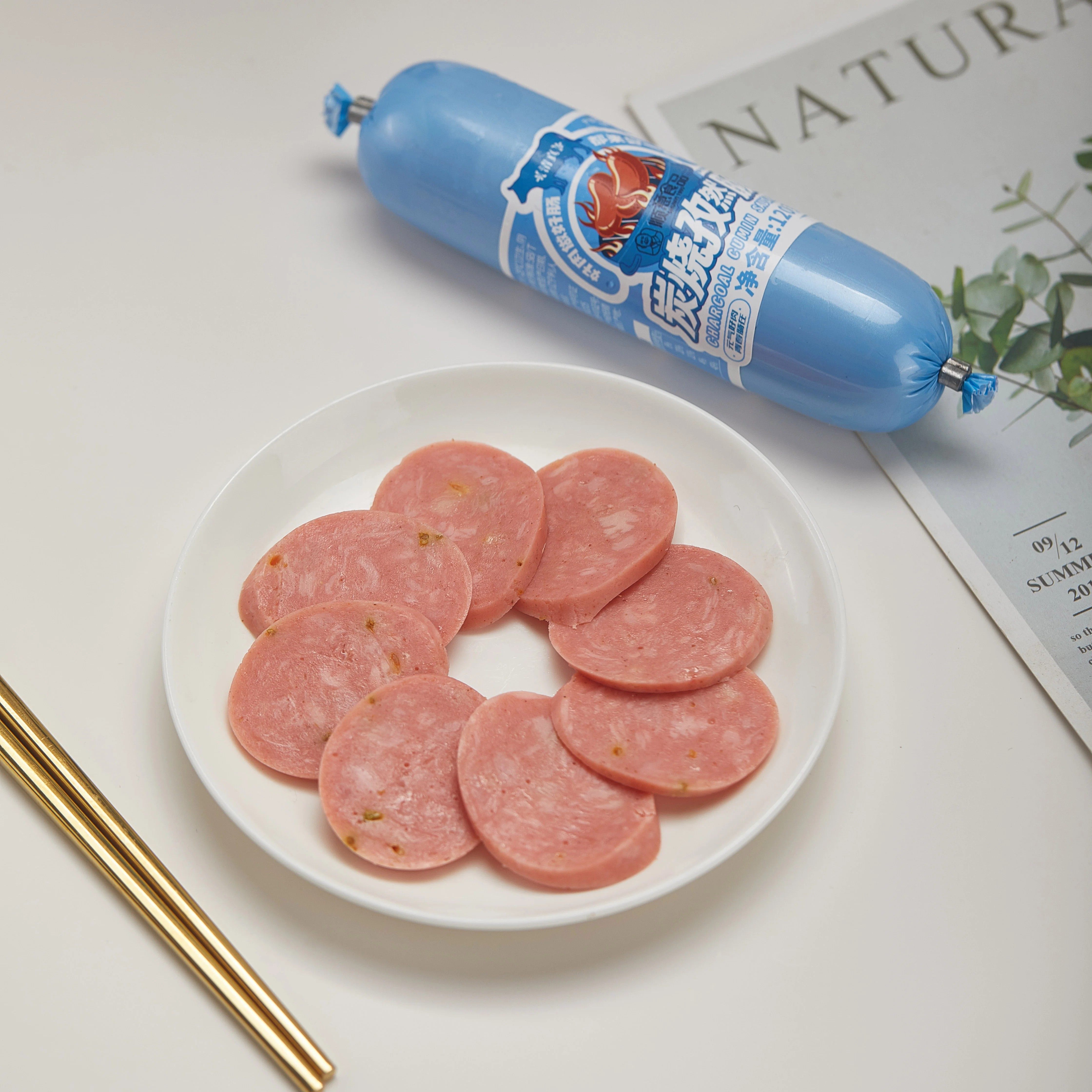 顺意炭烧孜然香肠120克孜然风味肠儿童早餐休闲清真食品1件包邮