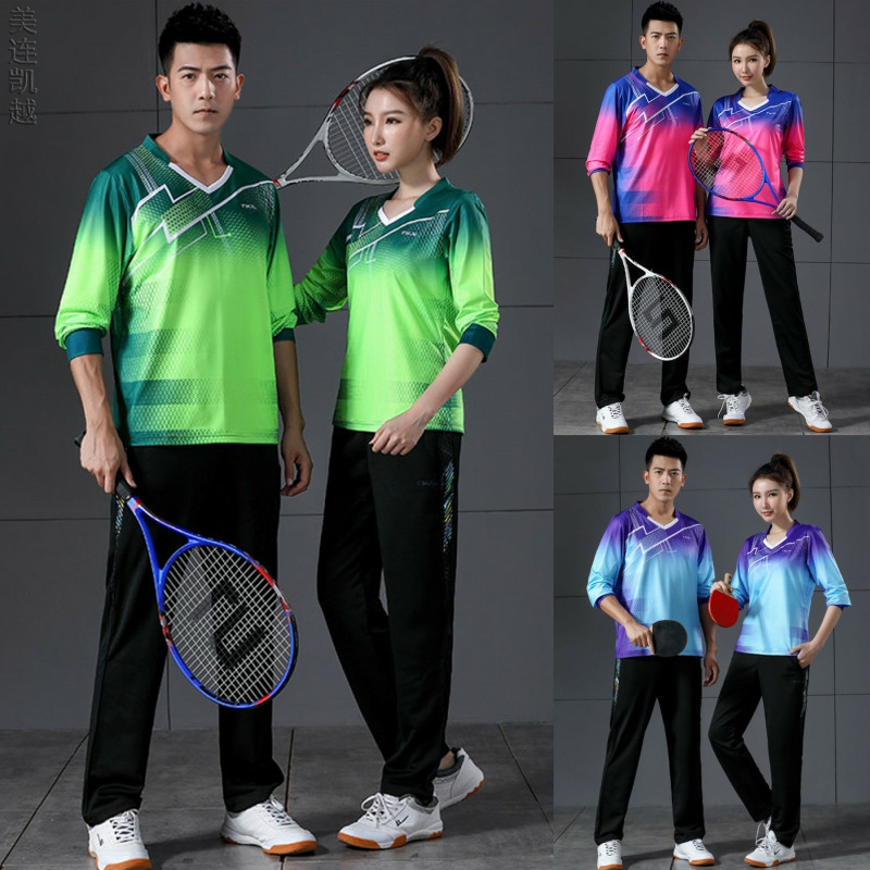 羽毛球服男女比赛训练秋冬排球