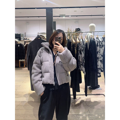 AS达哥~江南真稀缺货高级货~25冬新品羽绒服女立领绵羊毛外套女