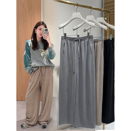 AS达哥~（非7天）闭眼入~25冬新款德绒天丝绵羊毛百搭加绒卫裤