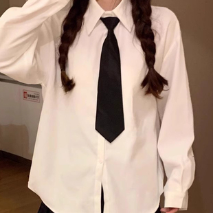 黑色领带女款懒人免打衬衫配饰jk日系学院风领带男拉链式休闲装饰