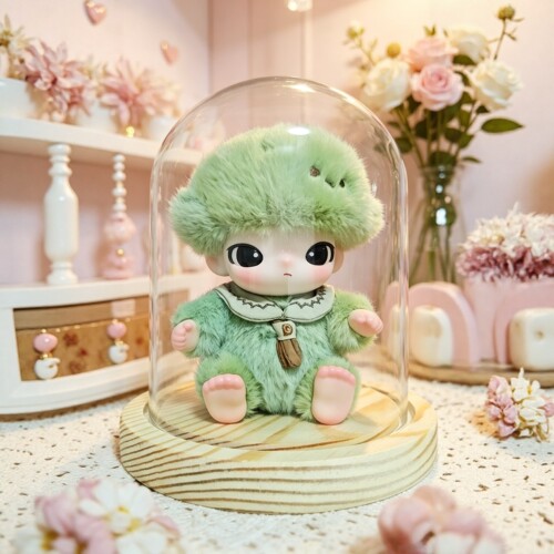 泡泡玛特DIMOO新生日记搪胶毛绒玩偶收纳盒diy守护依赖公仔防尘盒