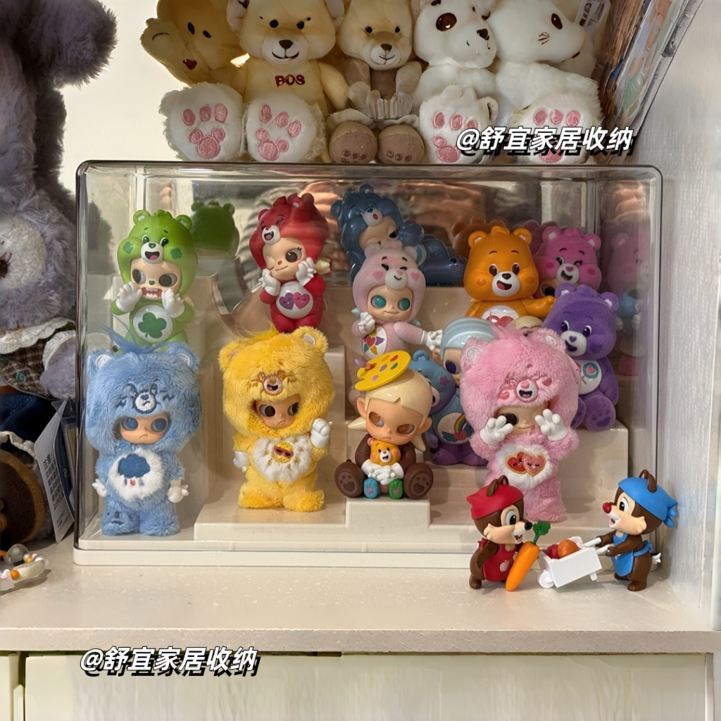 泡泡玛特Zsiga×爱心小熊盲盒手办多爱熊展示盒造景易怒熊收纳盒