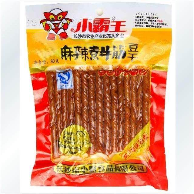 湖南特产风味即食麻辣豆干80g*5包小吃零食品小霸王素牛筋香辣味