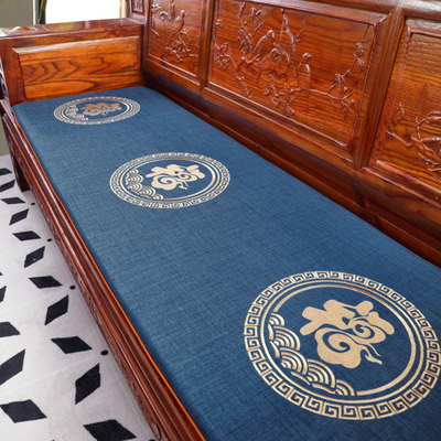 多丽丝麻中式实木沙发