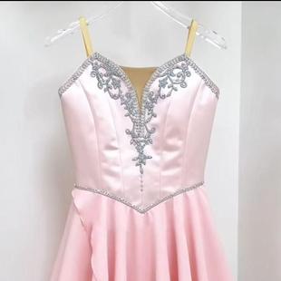 儿童比赛定制裙魔符变奏裙丘比特白纱裙白金闪钻短裙芭蕾大赛裙