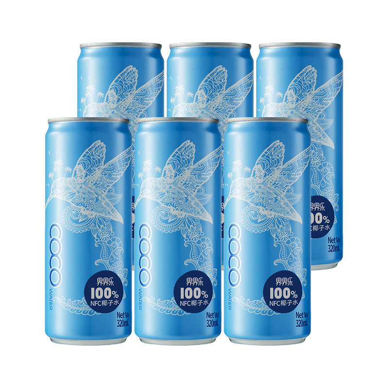 界界乐viloe唯乐蜜语越南进口椰子水nfc椰汁果汁饮品320ml*6罐装