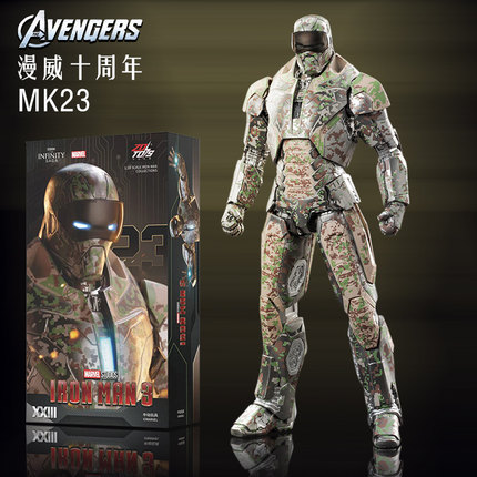 正版中动钢铁侠MK23超可动手办阴影沙漠战甲玩具漫威周边马克礼物