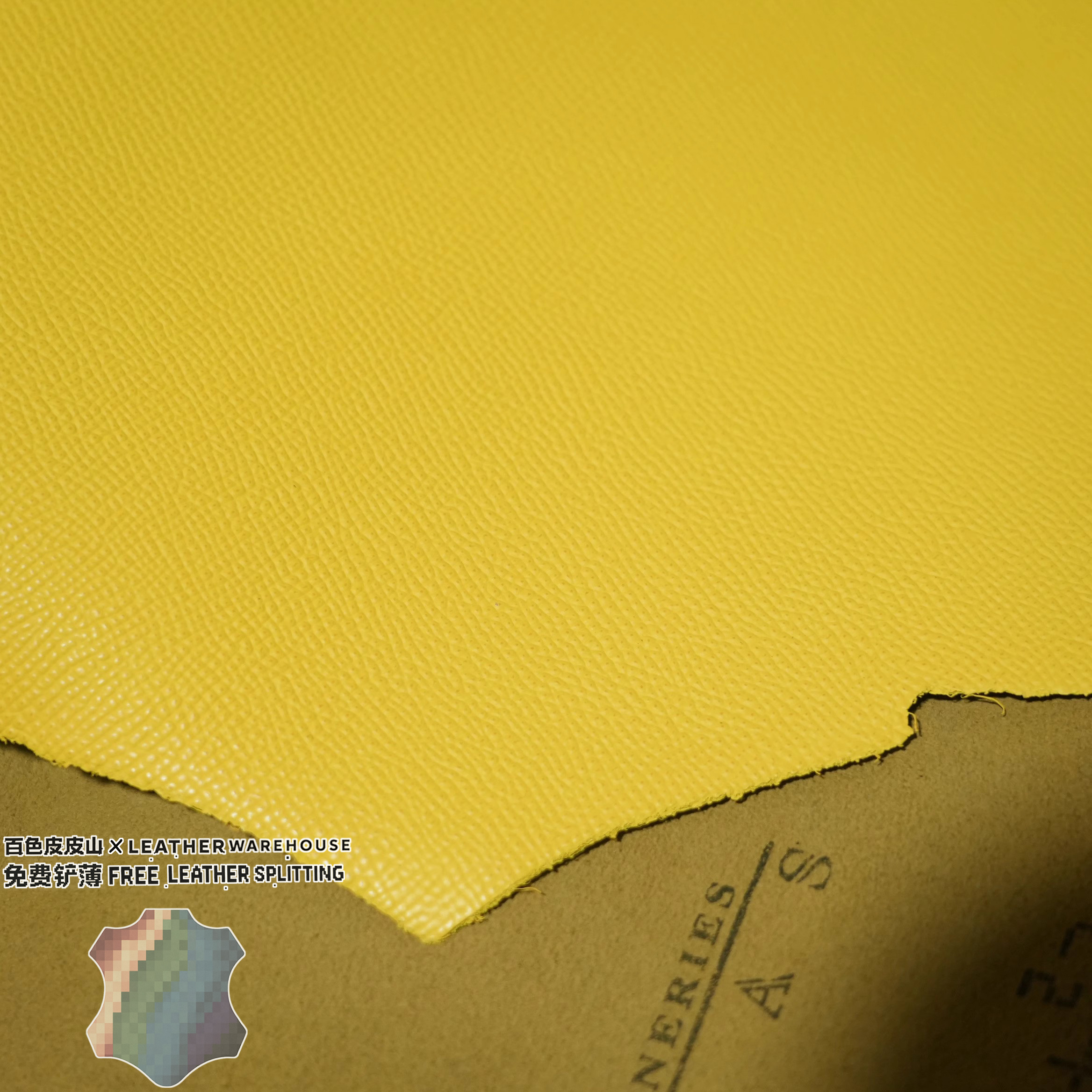 那不勒斯黄掌纹牛皮皮料法国HAAS