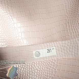 日本兵库原厂婴儿粉高光鳄鱼纹1.5MM手工diy手账本头层牛皮真皮料