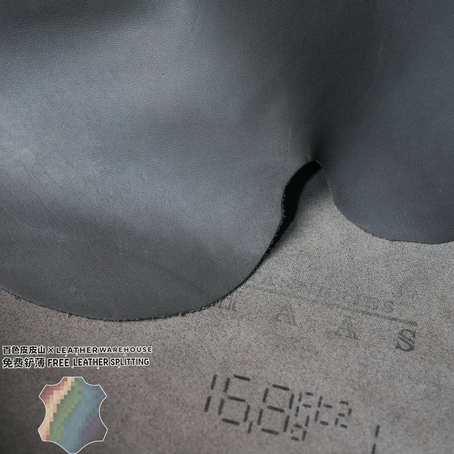 法国HAAS石墨黑Zermatt表带里皮