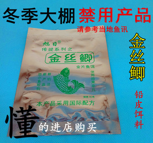 旭日金丝鲫铅皮饵料大棚金丝鲫矛鱼鲤鱼不开口鲫鱼红色铅皮饵料药